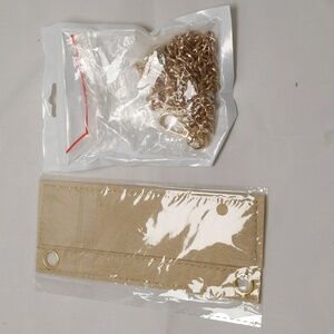 NWOT Unbranded Long wallet Beige insert and gold adjustable purse chain